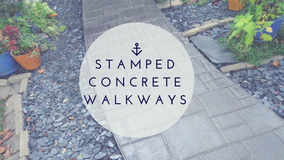 Stamped concrete walkways