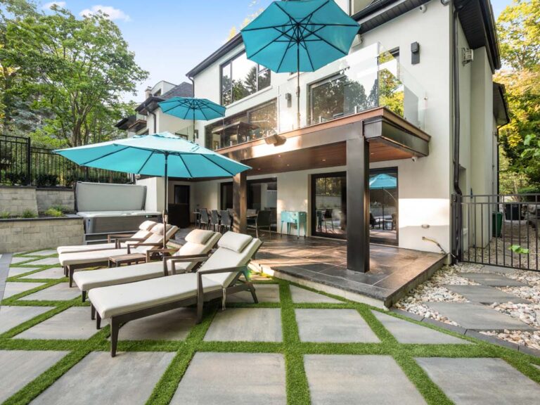 Charming outdoor space with a small pool and surrounding plants