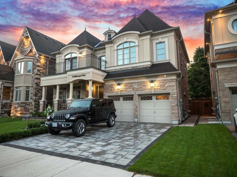 Peaceful garden with stone walkways and lush foliage