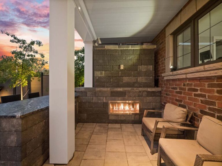 Beautifully landscaped garden with water feature