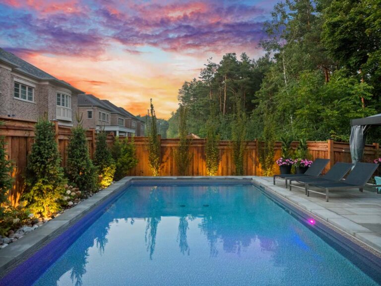 Lush garden with winding pathways and colorful flowers