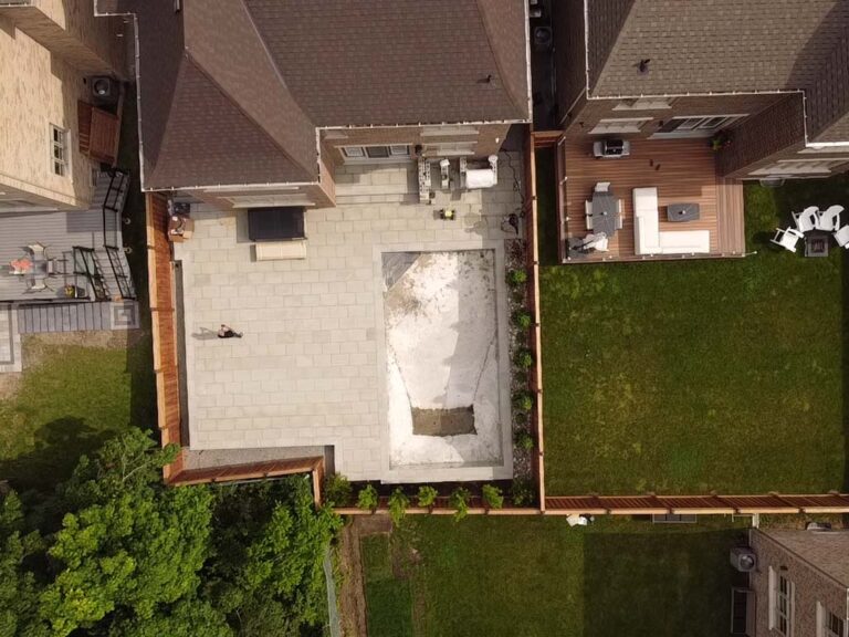 Stone pathway through a beautifully landscaped garden
