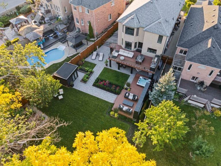 Outdoor space with a stone pathway and natural elements
