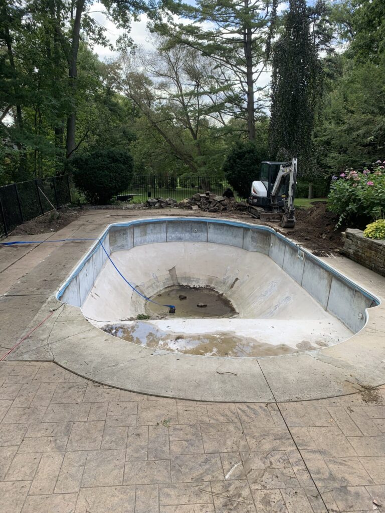 Beautifully landscaped backyard with stone pathway and garden