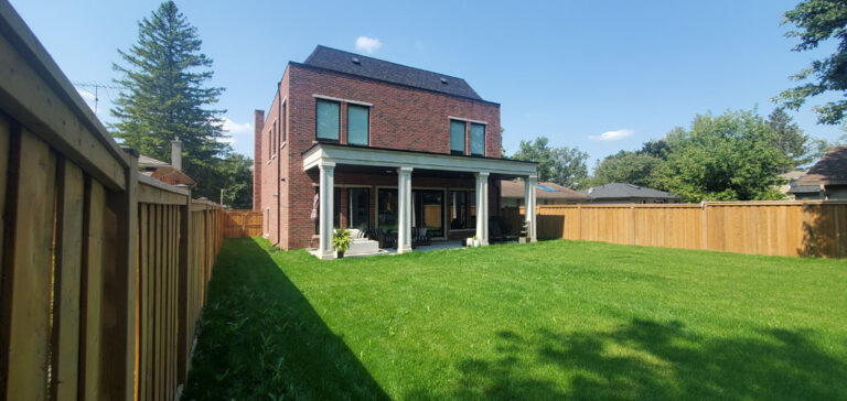 Before image of a landscaping project