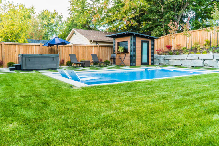 Front yard landscaping with a new walkway and plants