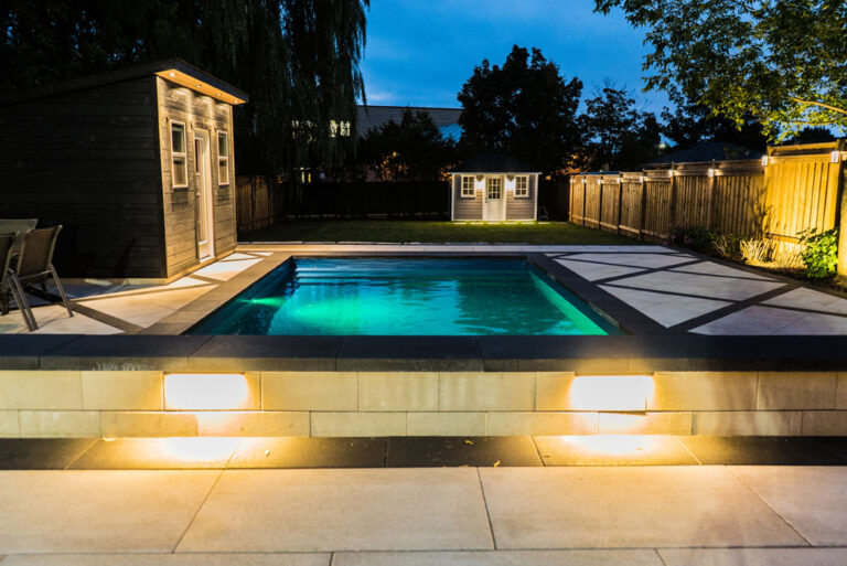 Clover Landscape Design - Nighttime Poolside Lighting