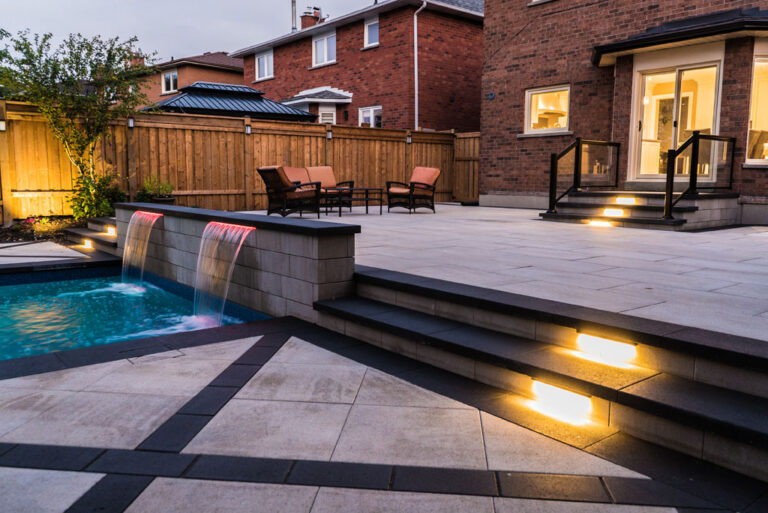 Clover Landscape Design - Backyard with Water Feature